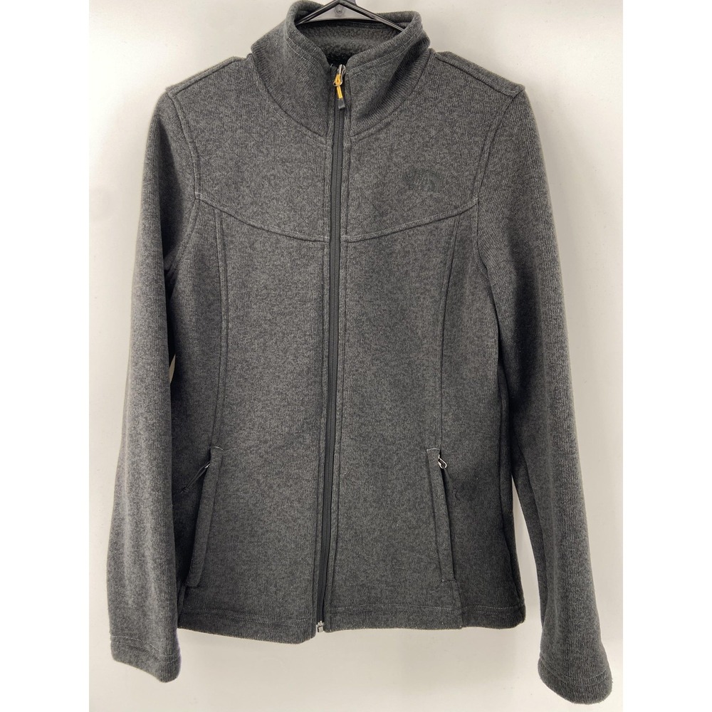 The North Face Jacket Womens Medium Gray Sweater Fleece Full Zip Outdoor